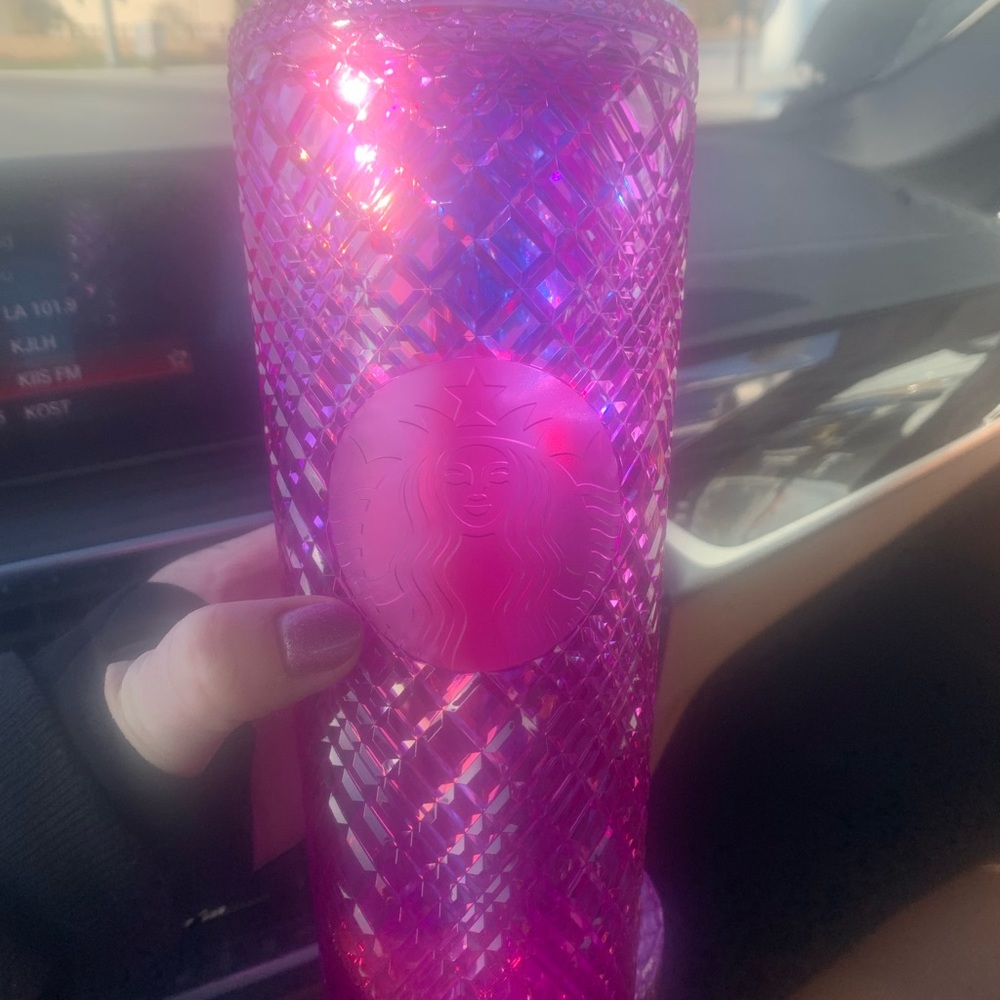 NWT Starbucks venti hot pink cup